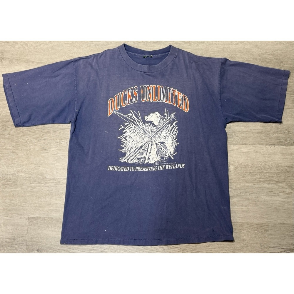 Vintage Ducks Unlimited Preserve Wetlands Shirt Men Size XL Hunting Nature USA